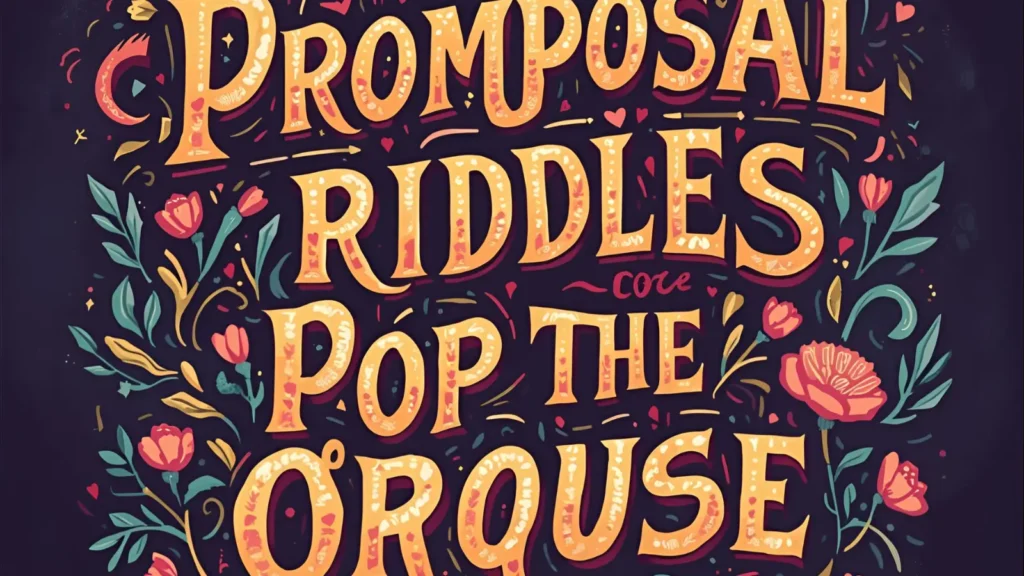 Promposal Riddles to Pop the Question
