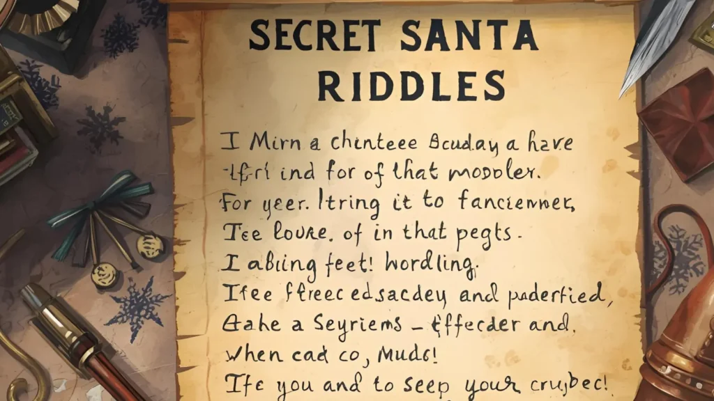 Secret Santa Riddles for Office Adults