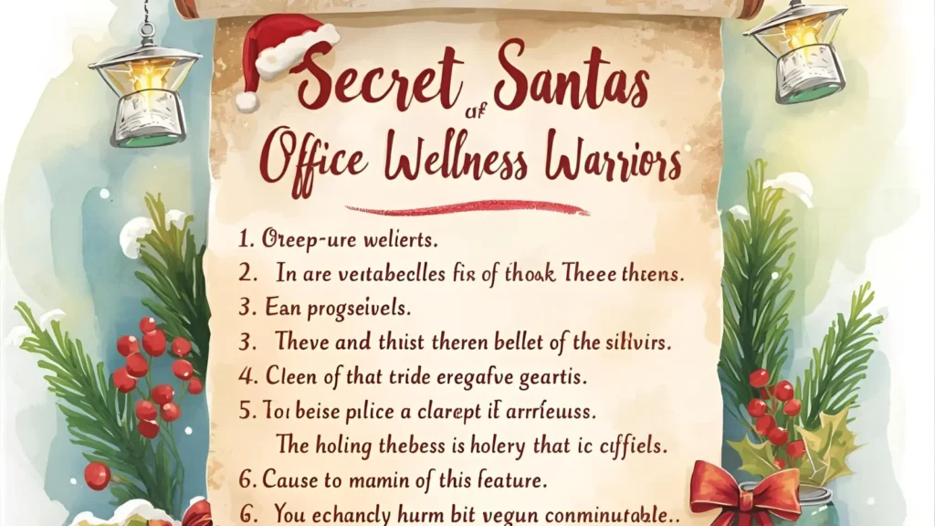 Secret Santa Riddles for Office Wellness Warriors
