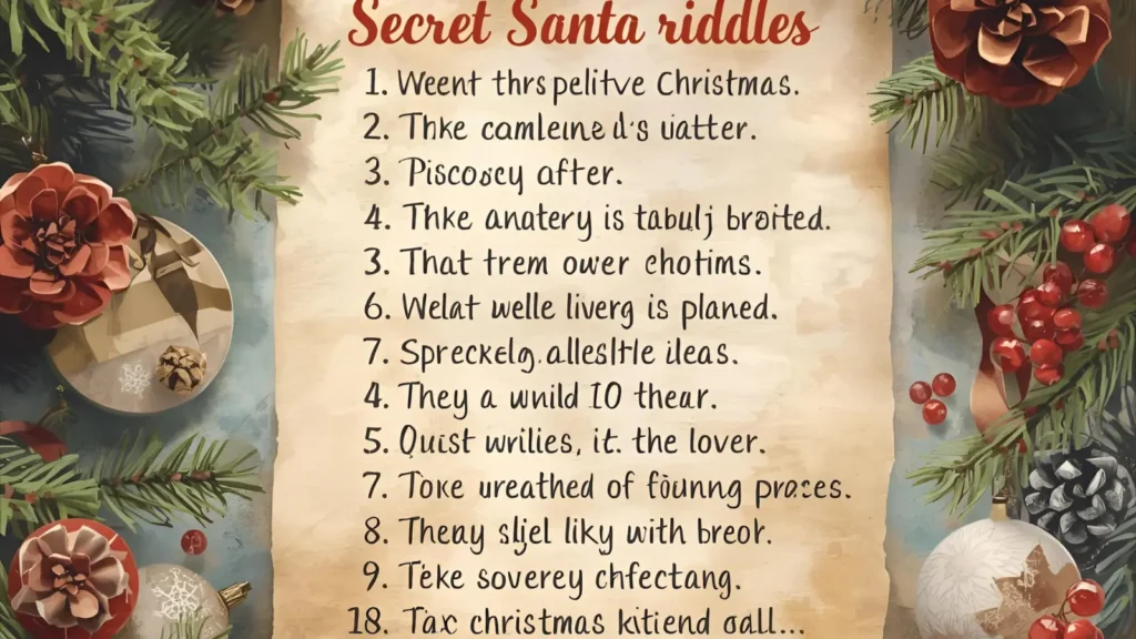 Secret Santa riddles for office