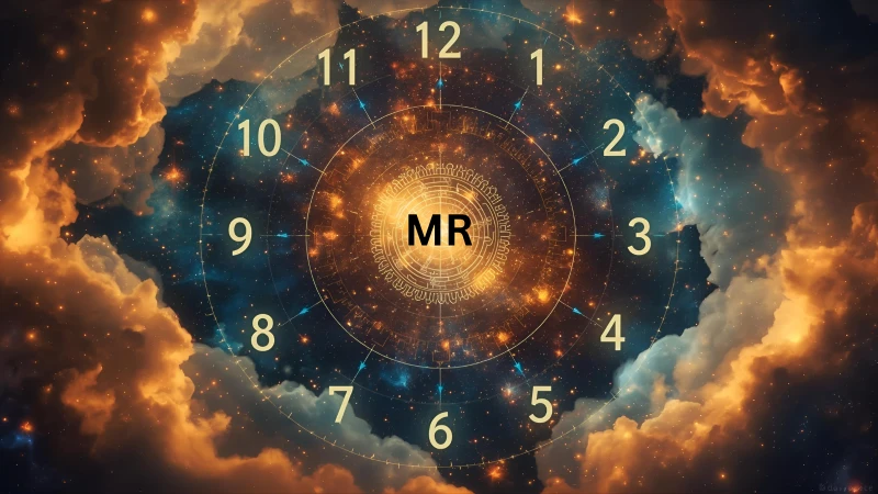 Illustration of angel numbers (111, 222, 333, 444) representing divine messages and spiritual awakening