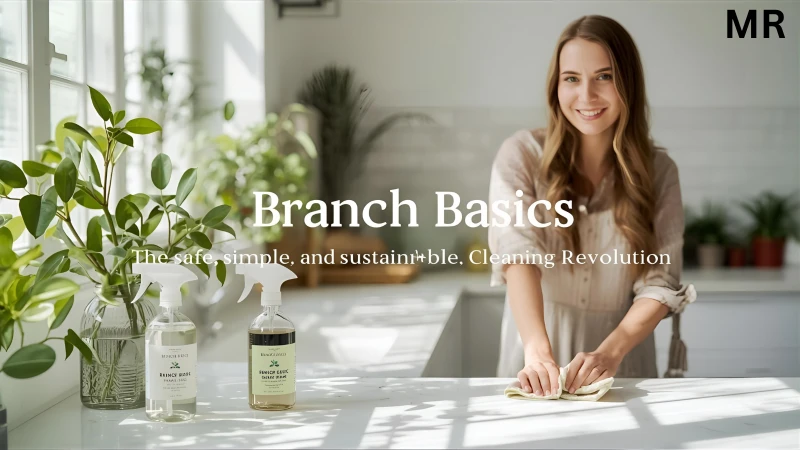 sustainable cleaning with Branch Basics."
