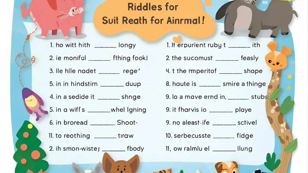 riddles for kids printable