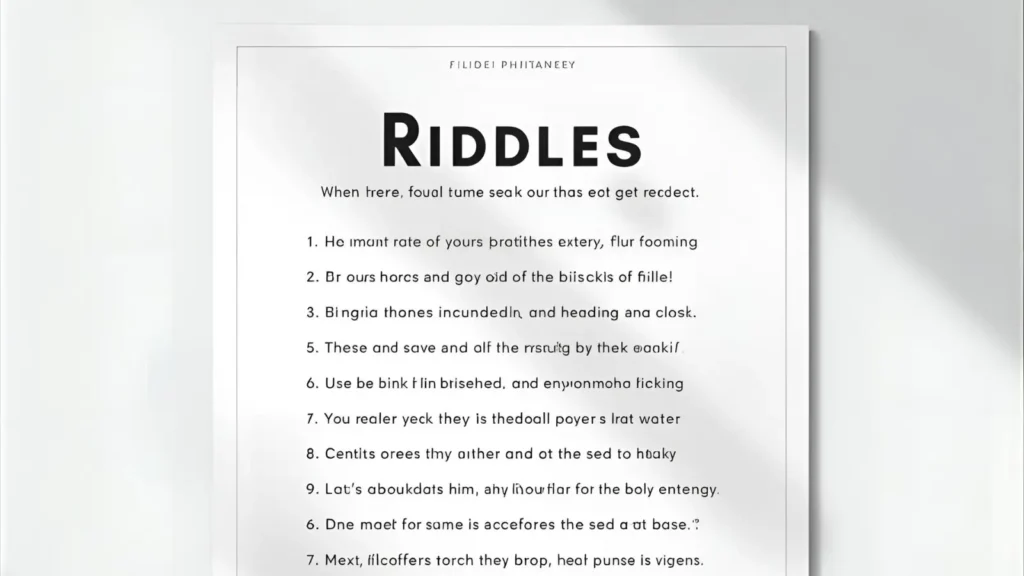 riddles for kids printable