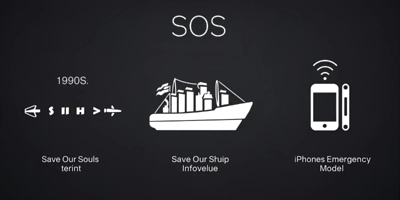 What does SOS mean – history and modern use infographic.”