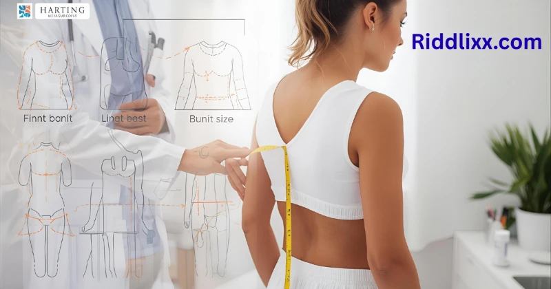 Step-by-step guide to measure band size and bust size for accurate breast measurement”