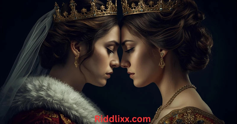 Illustration of a distant royal couple, symbolizing Diana and Charles’ strained relationship