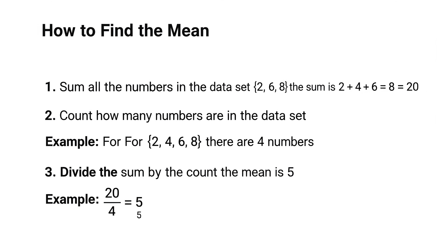 how to find the mean